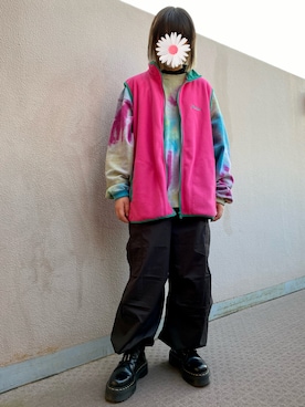 「SPINNS（スピンズ）のアイテム（ベスト）」を使った、ゆずこしょーぅ。さん（レディース・161cm）の秋コーディネート