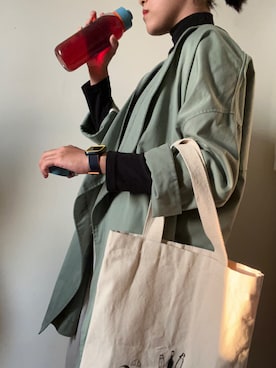 「no brand（ノーブランド）のアイテム（その他アウター）」を使った、April Wuさん（レディース・165cm）の冬コーディネート