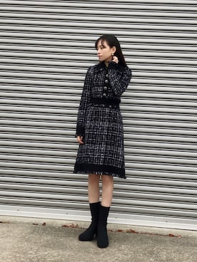 「DOLCE&GABBANA（ドルチェアンドガッバーナ）のアイテム（ワンピース/ドレス）」を使った、ㅤ遥さん（レディース・158cm）の冬コーディネート