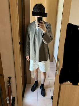 「Paraboot（パラブーツ）のアイテム（その他シューズ）」を使った、シロクロパンダさん（メンズ・178cm）の春コーディネート