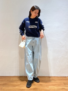 「FREE'S MART（フリーズマート）のアイテム（スウェット）」を使った、Saayaさん（レディース・164cm）の冬コーディネート