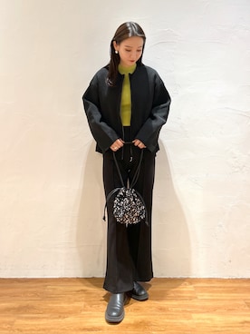 「FREE'S MART（フリーズマート）のアイテム（スラックス）」を使った、Saayaさん（レディース・164cm）の秋コーディネート