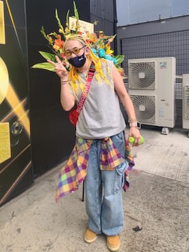 「BEAMS（ビームス）のアイテム（シャツ/ブラウス）」を使った、tomoさん（レディース・160cm）の秋コーディネート