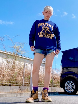 「RVCA（ルーカ）のアイテム」を使った、tomoさん（レディース・160cm）の春コーディネート