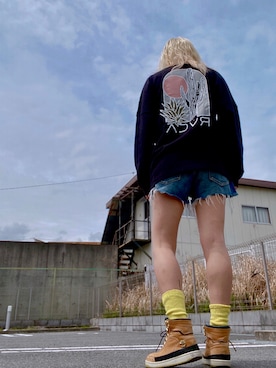 「RVCA（ルーカ）のアイテム」を使った、tomoさん（レディース・160cm）の春コーディネート