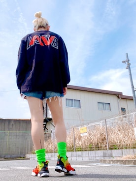 「RVCA（ルーカ）のアイテム」を使った、tomoさん（レディース・160cm）の春コーディネート