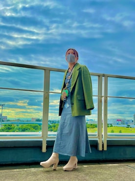 「MOUSSY（マウジー）のアイテム（テーラードジャケット）」を使った、Rさん（レディース・160cm）の秋コーディネート