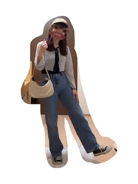 「DISCOAT（ディスコート）のアイテム（カーディガン/ボレロ）」を使った、RINAさん（レディース・160cm）の秋コーディネート
