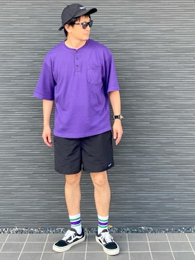 「アイテム（帽子）」を使った、kimukenさん（メンズ・175cm）の夏コーディネート