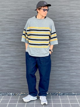 「アイテム（スニーカー）」を使った、kimukenさん（メンズ・175cm）の秋コーディネート