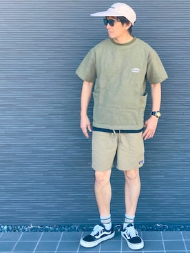 「アイテム（ハット）」を使った、kimukenさん（メンズ・175cm）の夏コーディネート