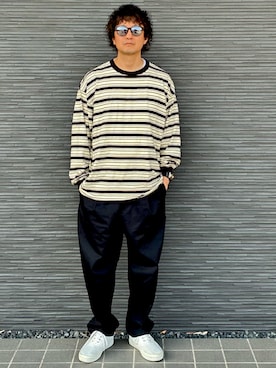 「Champion（チャンピオン）のアイテム」を使った、kimukenさん（メンズ・175cm）の春コーディネート