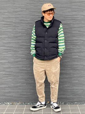 「アイテム（帽子）」を使った、kimukenさん（メンズ・175cm）の冬コーディネート