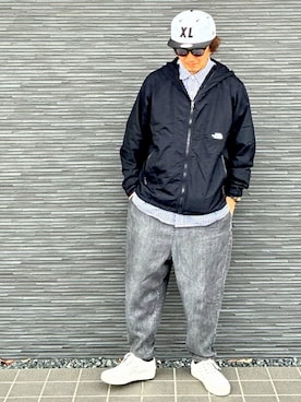 「THE NORTH FACE（ザノースフェイス）のアイテム」を使った、kimukenさん（メンズ・175cm）の春コーディネート