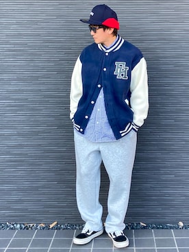 「スタジャン」｜kimukenさん（メンズ・175cm）の冬コーディネート