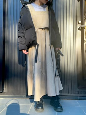 「RETRO GIRL（レトロガール）のアイテム（ワンピース/ドレス）」を使った、MOMOさん（レディース・152cm）の冬コーディネート