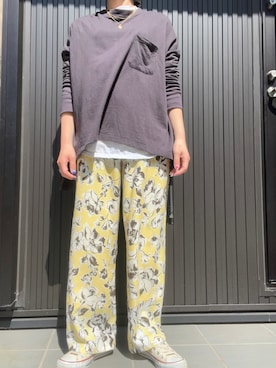 「LASUD（ラシュッド）のアイテム」を使った、MOMOさん（レディース・152cm）の春コーディネート