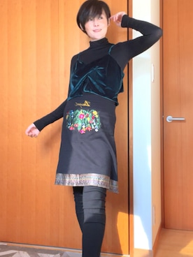 「Desigual（デシグアル）のアイテム（スカート）」を使った、T.Iさん（レディース・166cm）の冬コーディネート