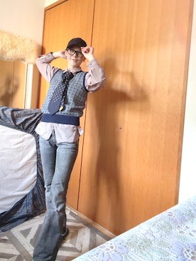 「DIESEL（ディーゼル）のアイテム（パンツ）」を使った、T.Iさん（レディース・166cm）の春コーディネート