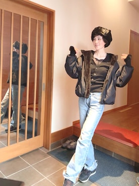 「アイテム（ブルゾン）」を使った、T.Iさん（レディース・166cm・40代）の冬コーディネート