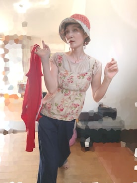 「CA4LA（カシラ）のアイテム（ニットキャップ/ビーニー）」を使った、T.Iさん（レディース・166cm・40代）の秋コーディネート