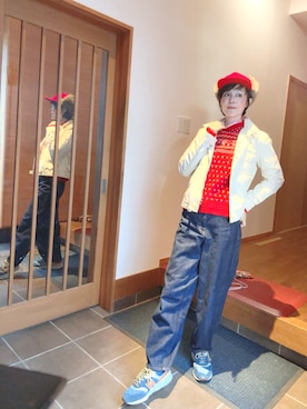 「アイテム（ブルゾン）」を使った、T.Iさん（レディース・166cm・40代）の冬コーディネート