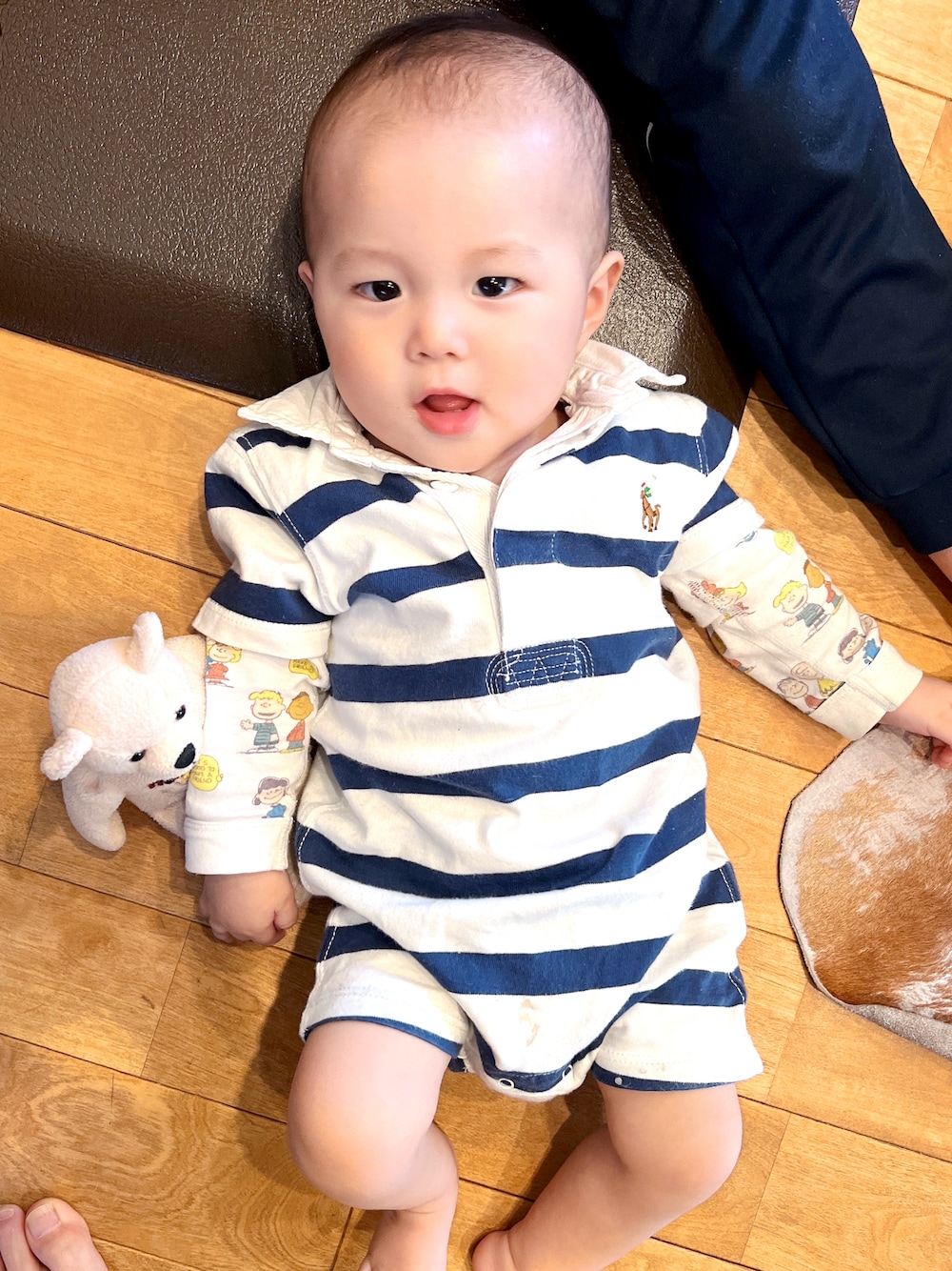 POLO RALPH LAURENのロンパースを使った「ポロラルフローレン