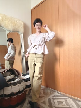 「アイテム（ピアス（片耳用））」を使った、T.Iさん（レディース・166cm）の秋コーディネート