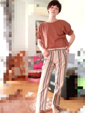 「NOMBRE IMPAIR（ノンブルアンペール）のアイテム（パンツ）」を使った、T.Iさん（レディース・166cm）の夏コーディネート