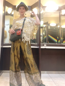「ママコーデ」｜「アイテム（財布/小物）」を使った、T.Iさん（レディース・166cm）の夏コーディネート
