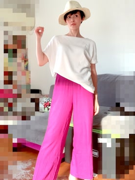 「Another Edition（アナザーエディション）のアイテム（帽子）」を使った、T.Iさん（レディース・166cm）の夏コーディネート