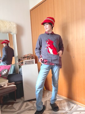 「アイテム（ニットキャップ/ビーニー）」を使った、T.Iさん（レディース・166cm）の秋コーディネート