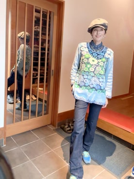 「アイテム（キャスケット）」を使った、T.Iさん（レディース・166cm・40代）の秋コーディネート