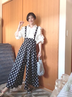 「ドットパンツ」｜T.Iさん（レディース・166cm）の春コーディネート