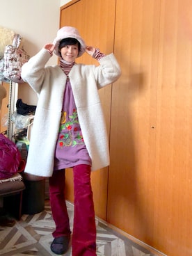 「アイテム（帽子）」を使った、T.Iさん（レディース・166cm・40代）の秋コーディネート