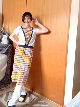 「DINOのアイテム（スカート、その他）」を使った、T.Iさん（レディース・166cm）の春コーディネート