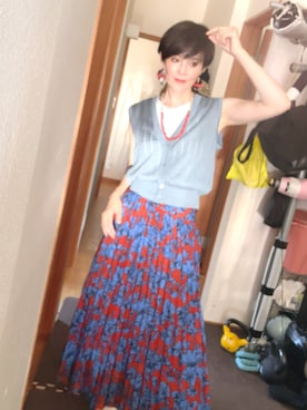 「アイテム（スカート）」を使った、T.Iさん（レディース・166cm・40代）の夏コーディネート