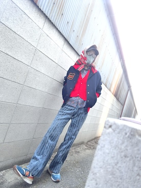 「スカーフアレンジ」｜T.Iさん（レディース・166cm）の春コーディネート