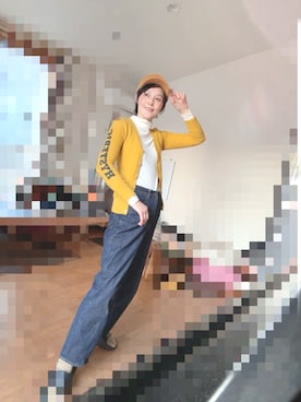 「アイテム（キャップ）」を使った、T.Iさん（レディース・166cm・40代）の冬コーディネート