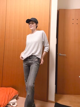 「アイテム（デニムパンツ）」を使った、T.Iさん（レディース・166cm・40代）の秋コーディネート