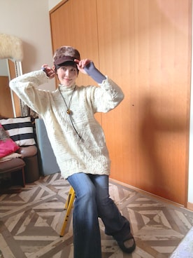 「アイテム（キャップ）」を使った、T.Iさん（レディース・166cm・40代）の秋コーディネート