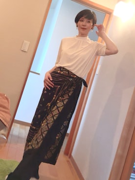 「アイテム（バンダナ/スカーフ）」を使った、T.Iさん（レディース・166cm・40代）の夏コーディネート