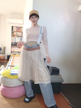 「アイテム（キャップ）」を使った、T.Iさん（レディース・166cm）の秋コーディネート