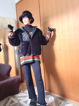 「アイテム（ブルゾン）」を使った、T.Iさん（レディース・166cm・40代）の冬コーディネート