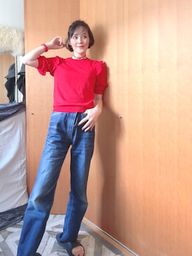 「GUCCI（グッチ）のアイテム」を使った、T.Iさん（レディース・166cm）の夏コーディネート