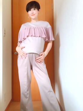 「she mo shelly（シーモシェリー）のアイテム」を使った、T.Iさん（レディース・166cm）の夏コーディネート