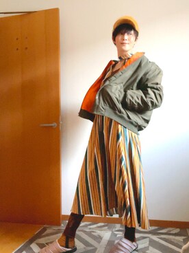 「アイテム（ワンピース/ドレス）」を使った、T.Iさん（レディース・166cm・40代）の秋コーディネート