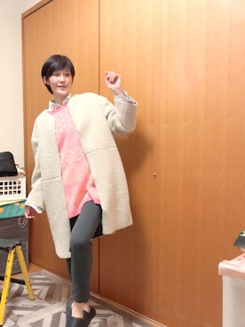 「アイテム（ニット/セーター）」を使った、T.Iさん（レディース・166cm・40代）の秋コーディネート