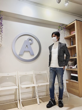 「ato（アトウ）のアイテム」を使った、sermanさん（メンズ・176cm）の冬コーディネート