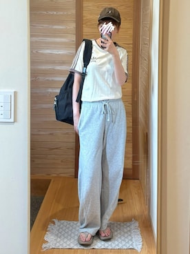 「アイテム（サンダル）」を使った、きなまろさん（レディース・165cm）の夏コーディネート
